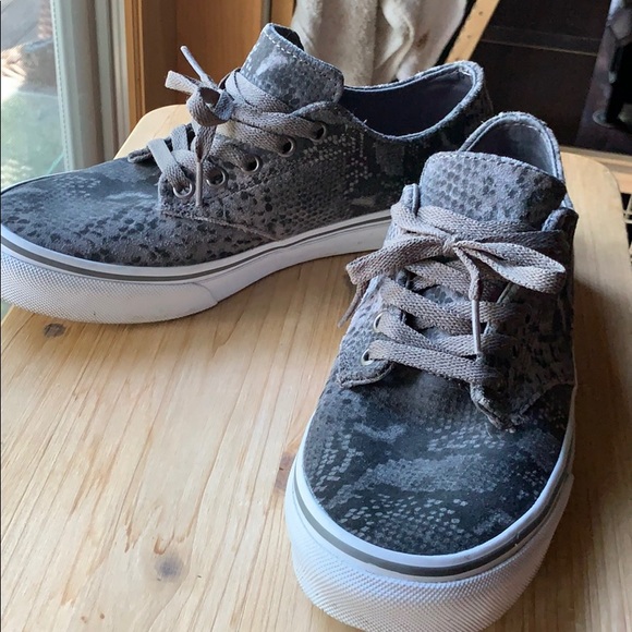 snakeskin print vans